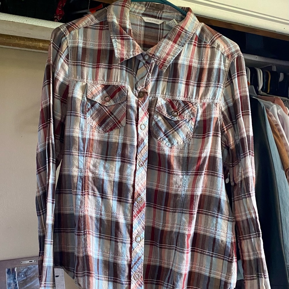 Maurice’s snap button up.